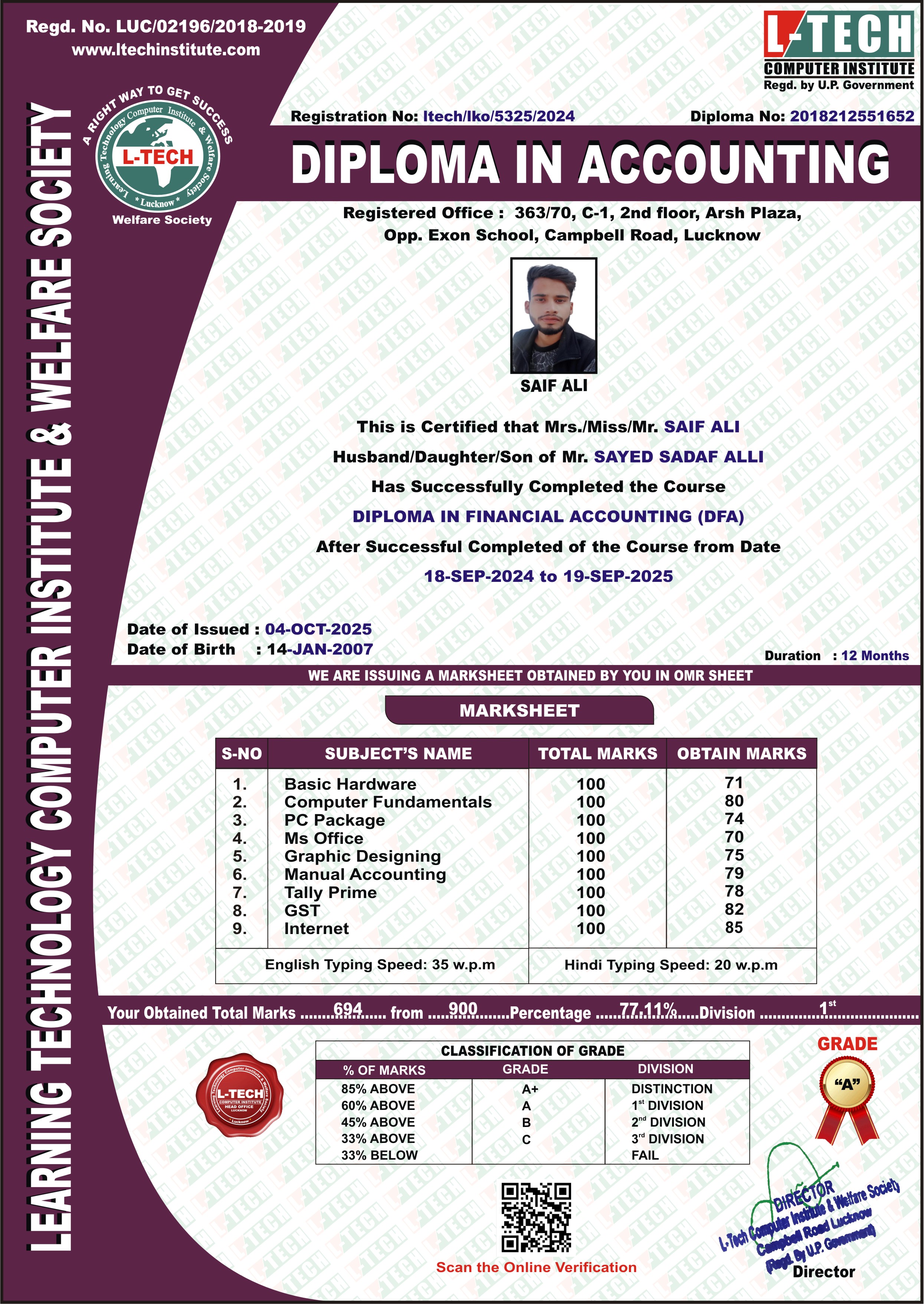 Certificate